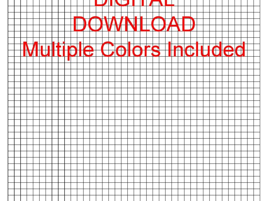 0 20 Inch Printable Graph Paper Includes Multiple Grid Color Options Etsy