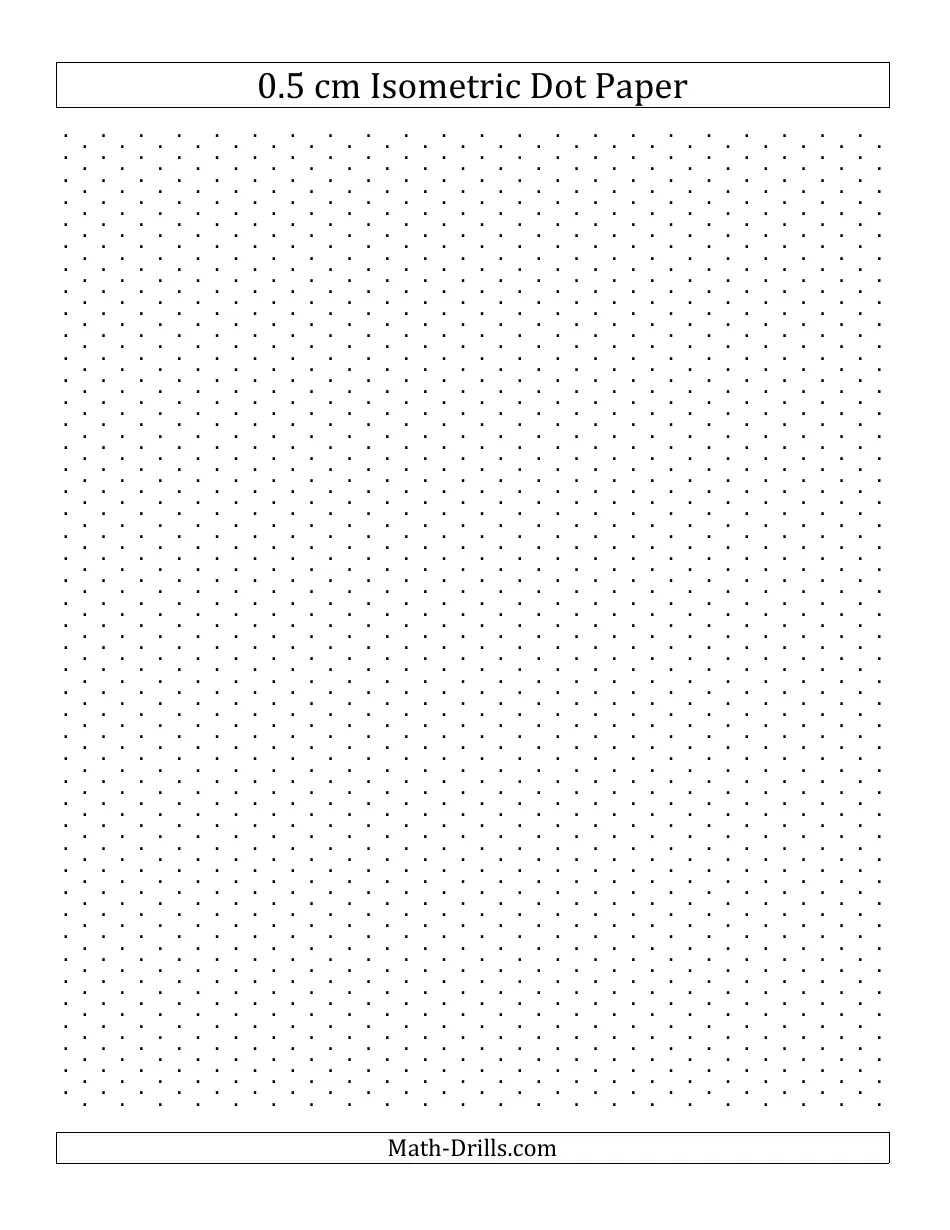 0 5 Cm Isometric Dot Paper Portrait Orientation Download Printable PDF Templateroller