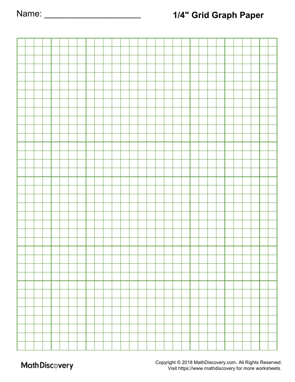1 4 Grid Graph Paper Green Download Printable PDF Templateroller
