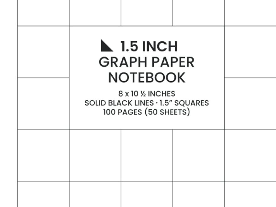 1 5 Inch Graph Paper Notebook Solid Black Lines Large 1 5 Inch Squares 100 Pages 50 Sheets Overview Desk 9798539679279 Amazon Books