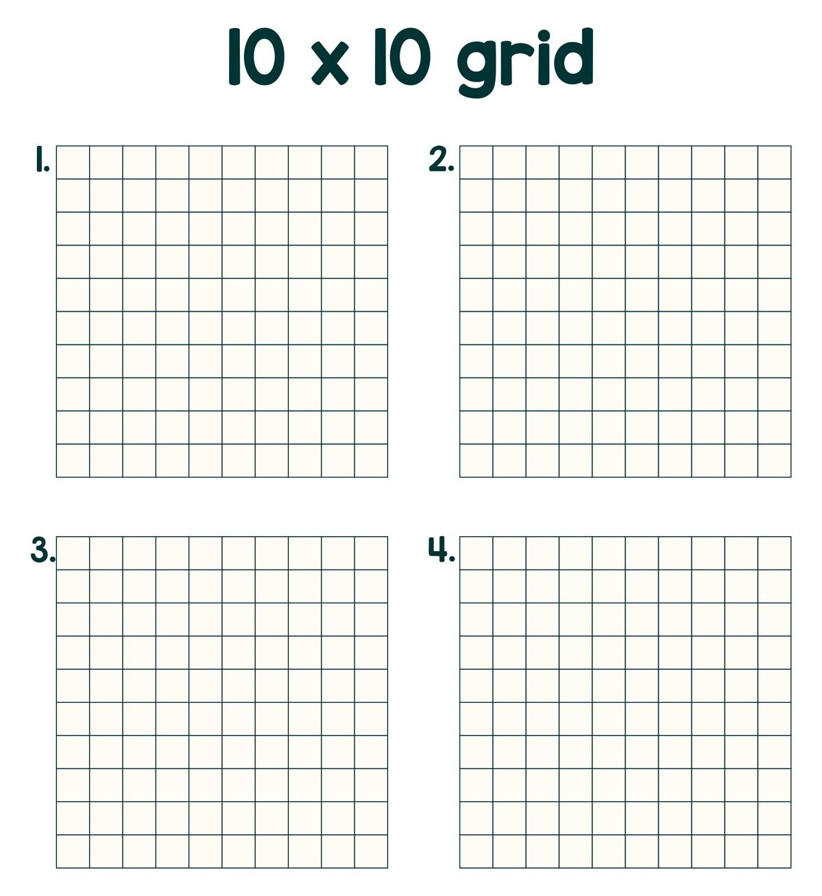 10 By 10 Grids 10 Free PDF Printables Printablee