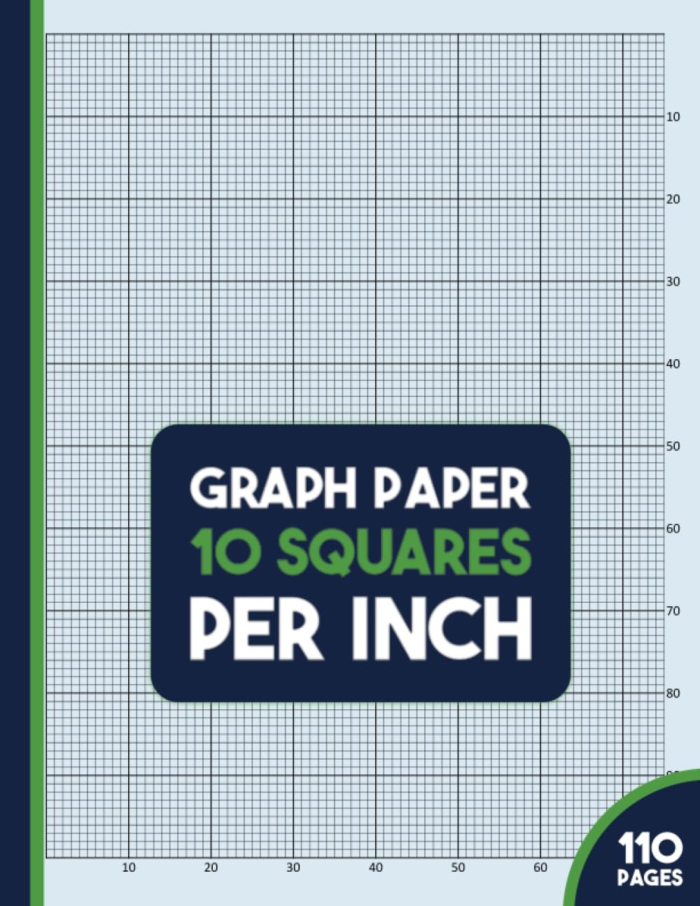 10 Squares Per Inch Graph Paper Notebook A4 Quad Ruled Grid Paper Composition Notebook Ideal For College School Engineering And More Large Print 8 5 X 11 Inches 110 Pages Realm Intellect Amazon Books