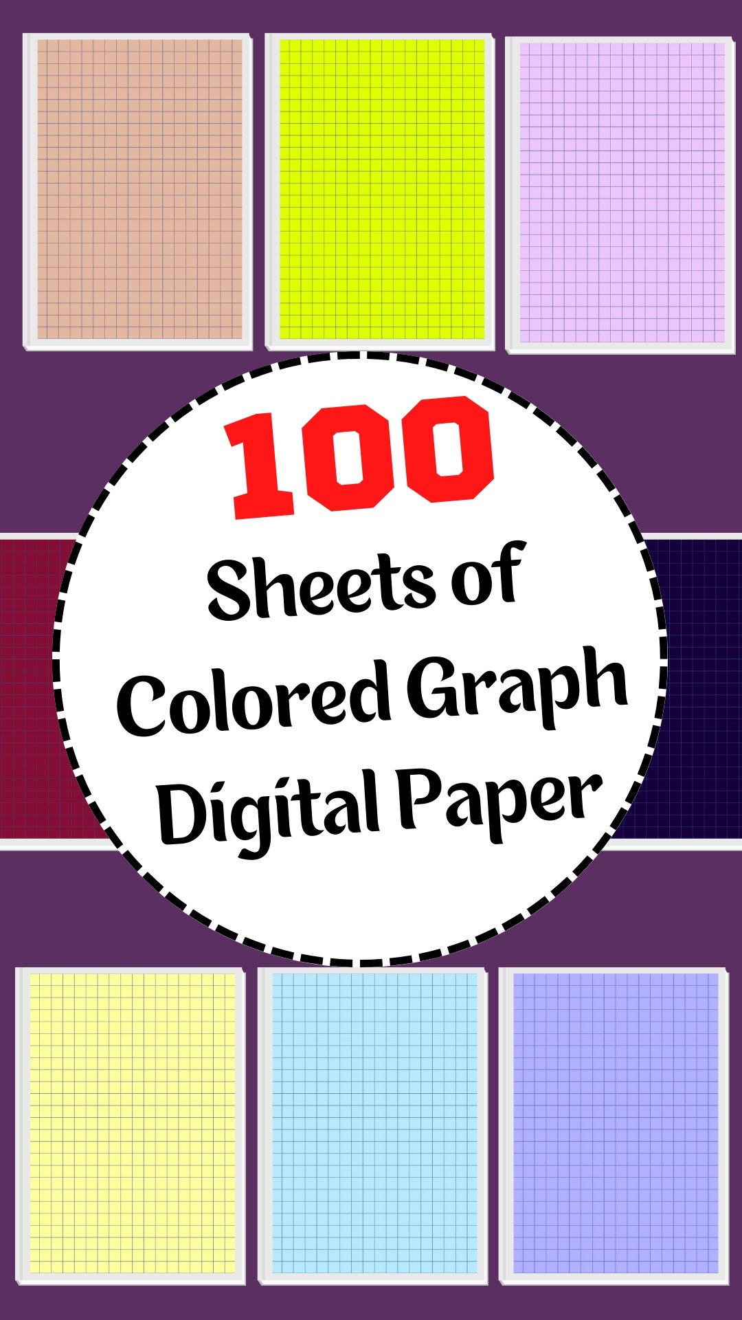 Graph Paper Printable Colorful