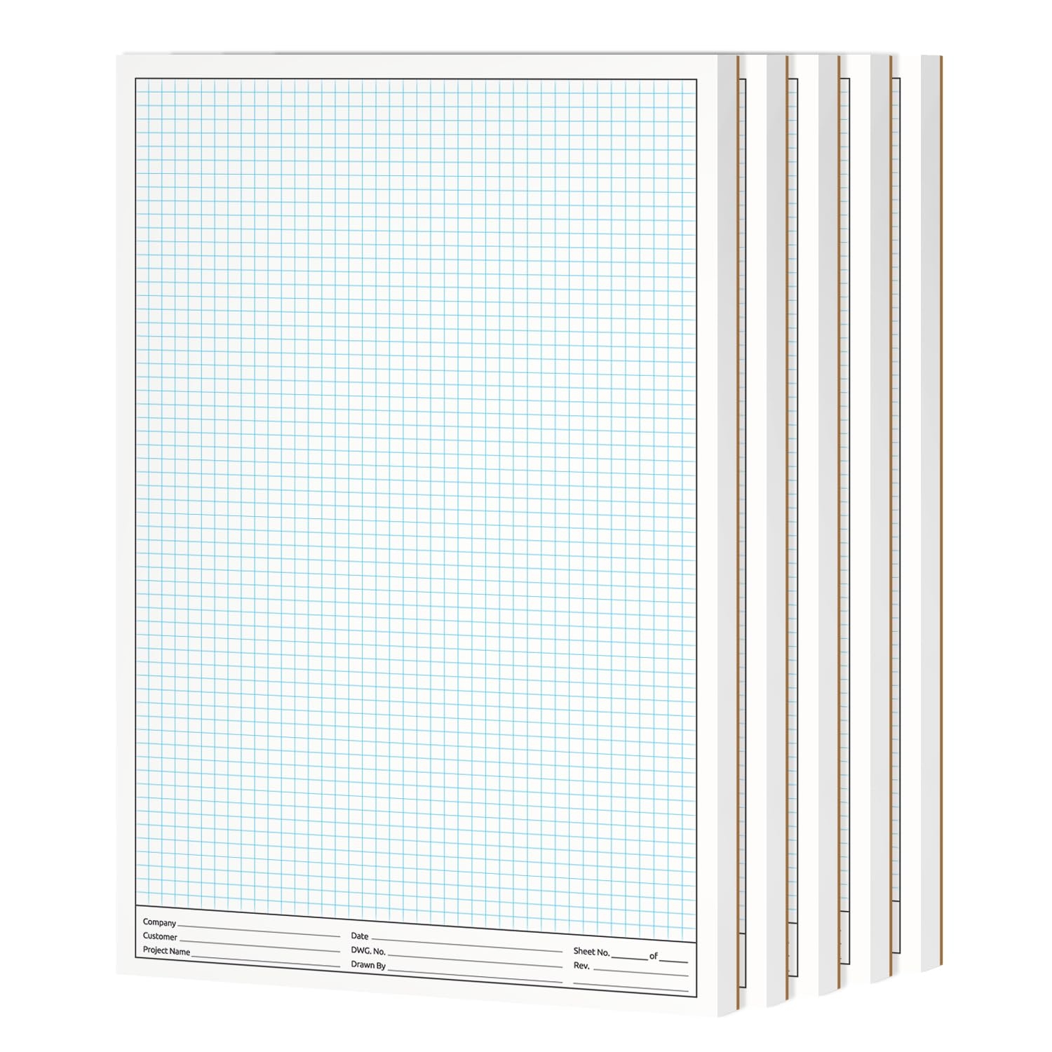 11x17 Graph Paper Pad For Blueprint Drawings Drafting Engineering Planning With Header For Documentation Quadrille Grid Paper Pads With Blue Lines High Brightness 50 Sheets Per Pad 5 Pads Amazon Office
