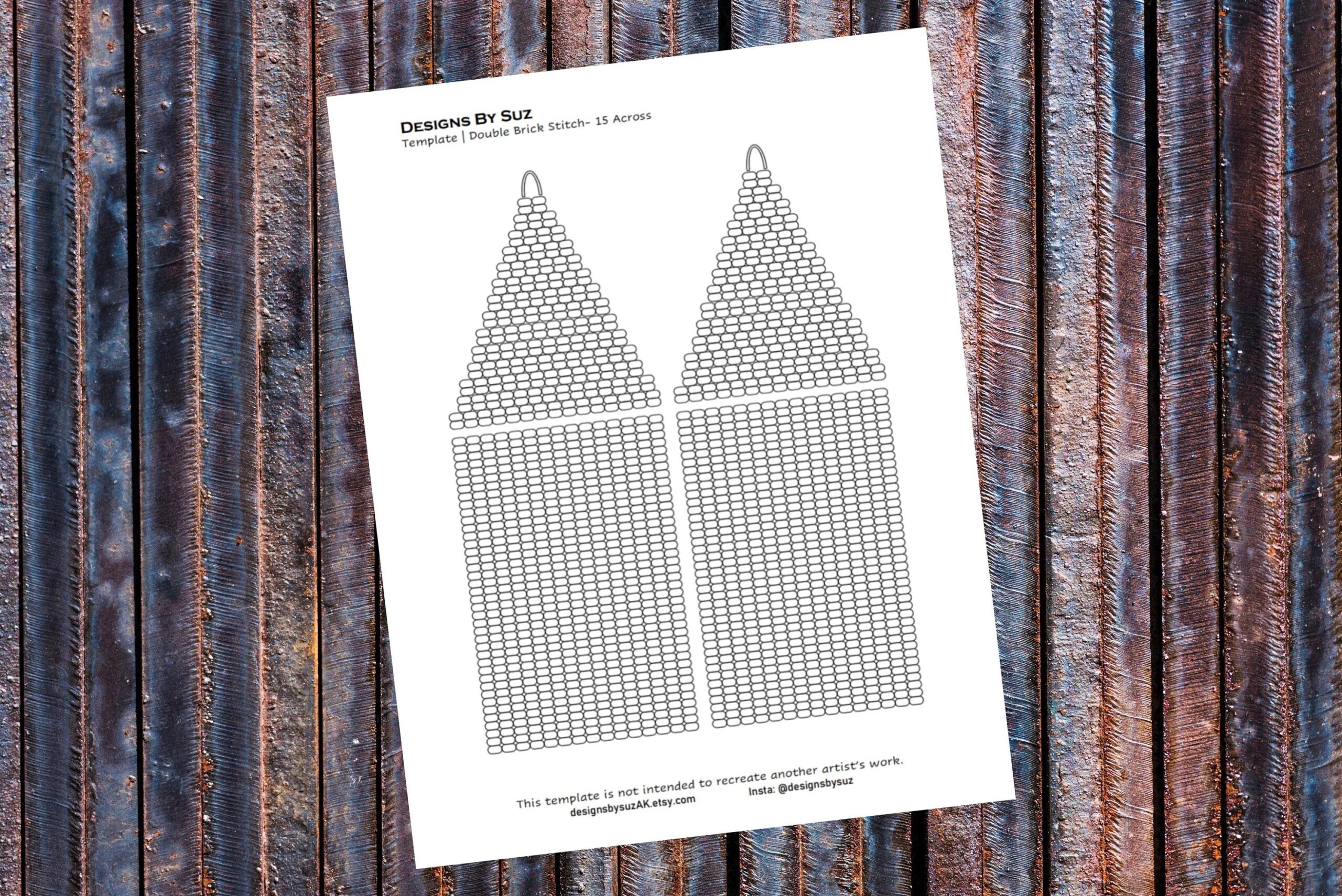 Free Downloadable Brick Ladder Seed Bead Graph