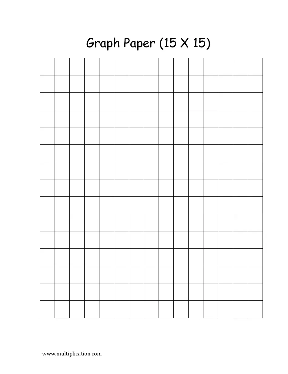 15 X 15 Grid Graph Paper Download Printable PDF Templateroller