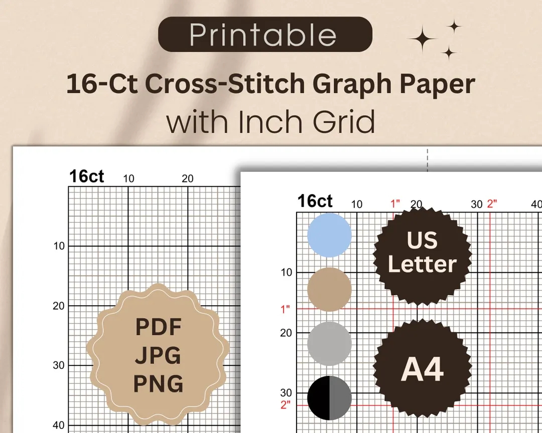 Cross Stitch Graph Paper 16-Count