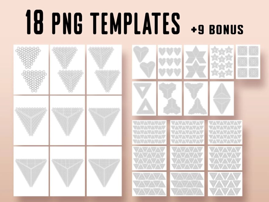 18 Peyote Stitch Graph Paper Template Blank Bead Graph Paper Paper Graph Pattern Do It Yourself DIY Png Peyote Template Etsy