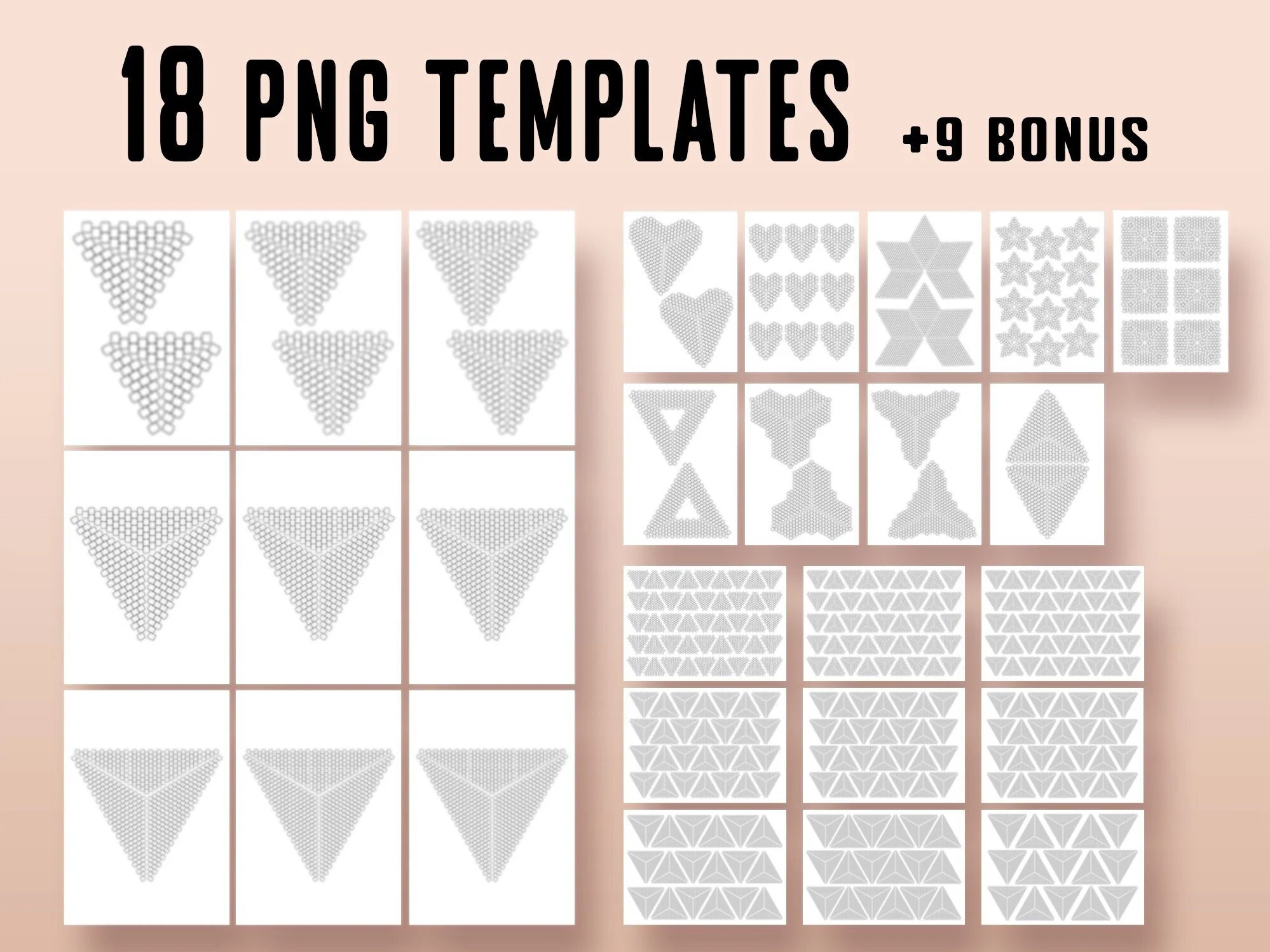 18 Peyote Stitch Graph Paper Template Blank Bead Graph Paper Paper Graph Pattern Do It Yourself DIY Png Peyote Template Etsy