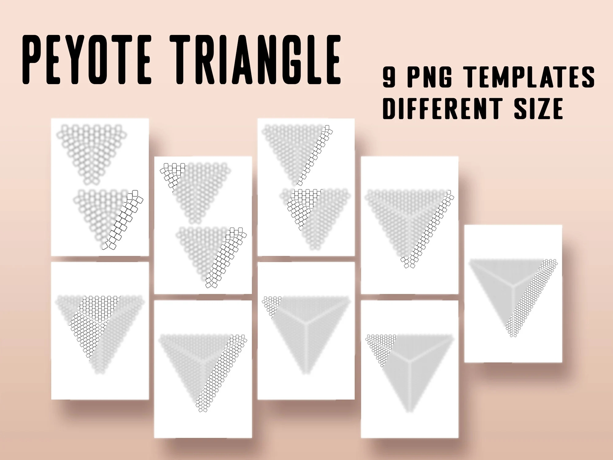 18 Peyote Stitch Graph Paper Template Blank Bead Graph Paper Paper Graph Pattern Do It Yourself DIY Png Peyote Template Etsy