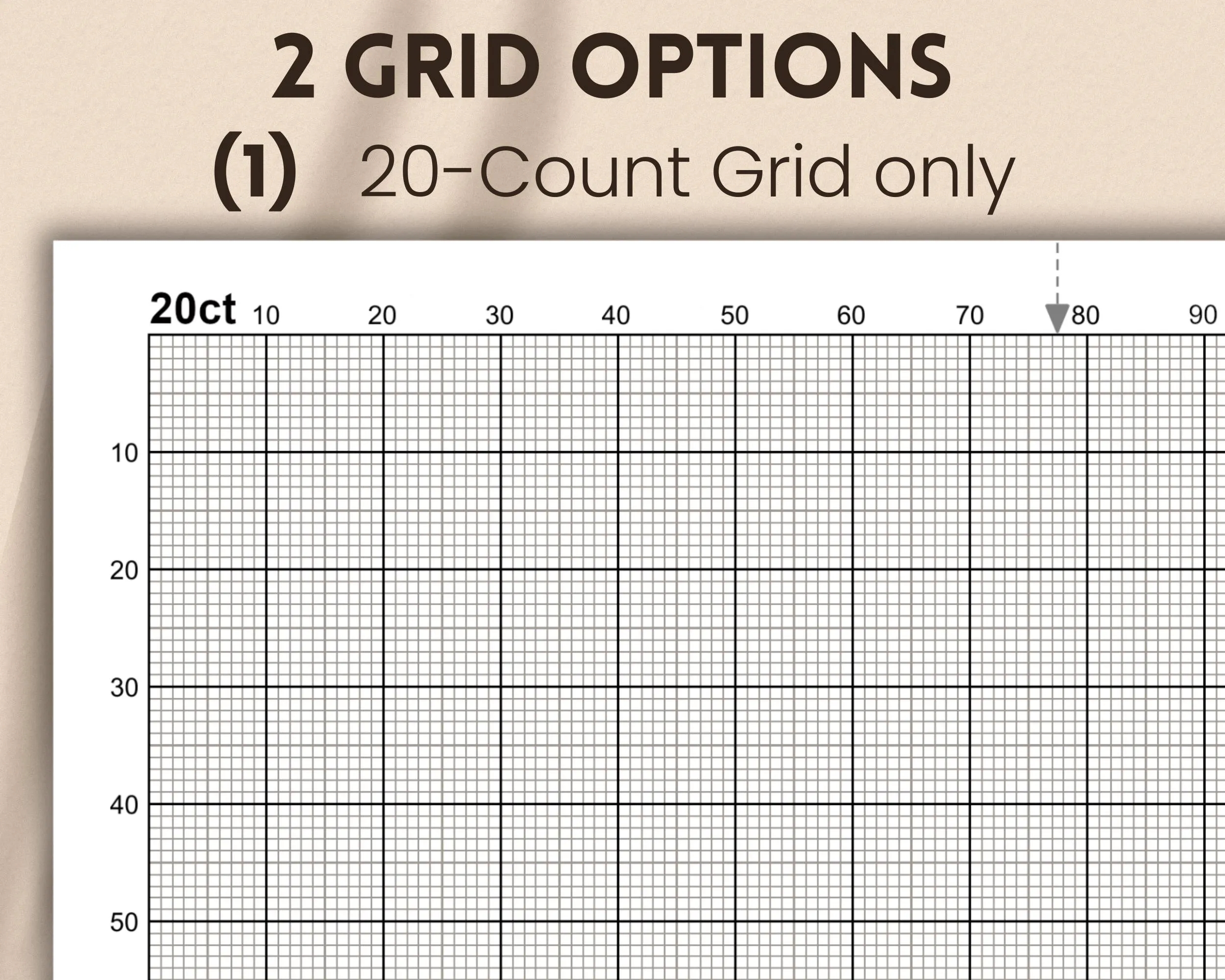 20 count Graph Paper For Cross stitch With Inch Grid Printable Cross stitch Grid For Creating Your Own Designs Letter A4 PDF JPG PNG Etsy