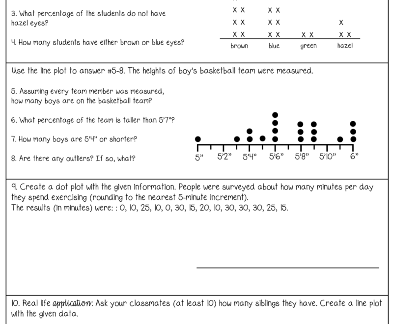 20 Dot Plot Activities Your Students Will Love Teaching Expertise