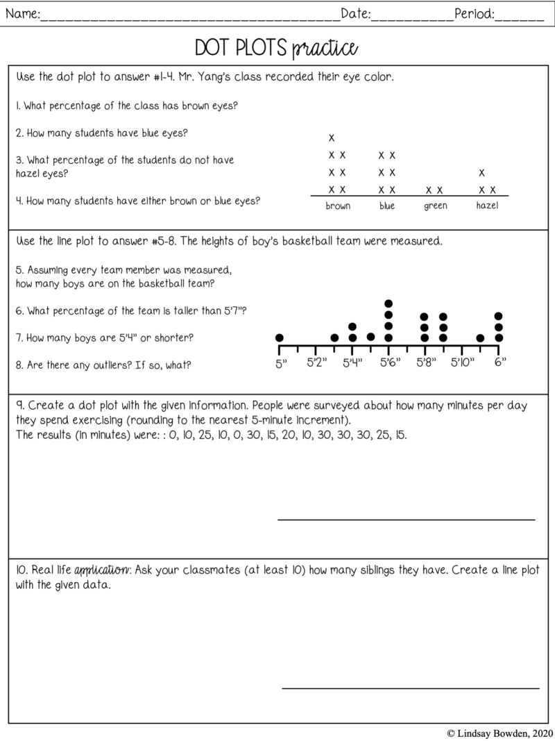 20 Dot Plot Activities Your Students Will Love Teaching Expertise