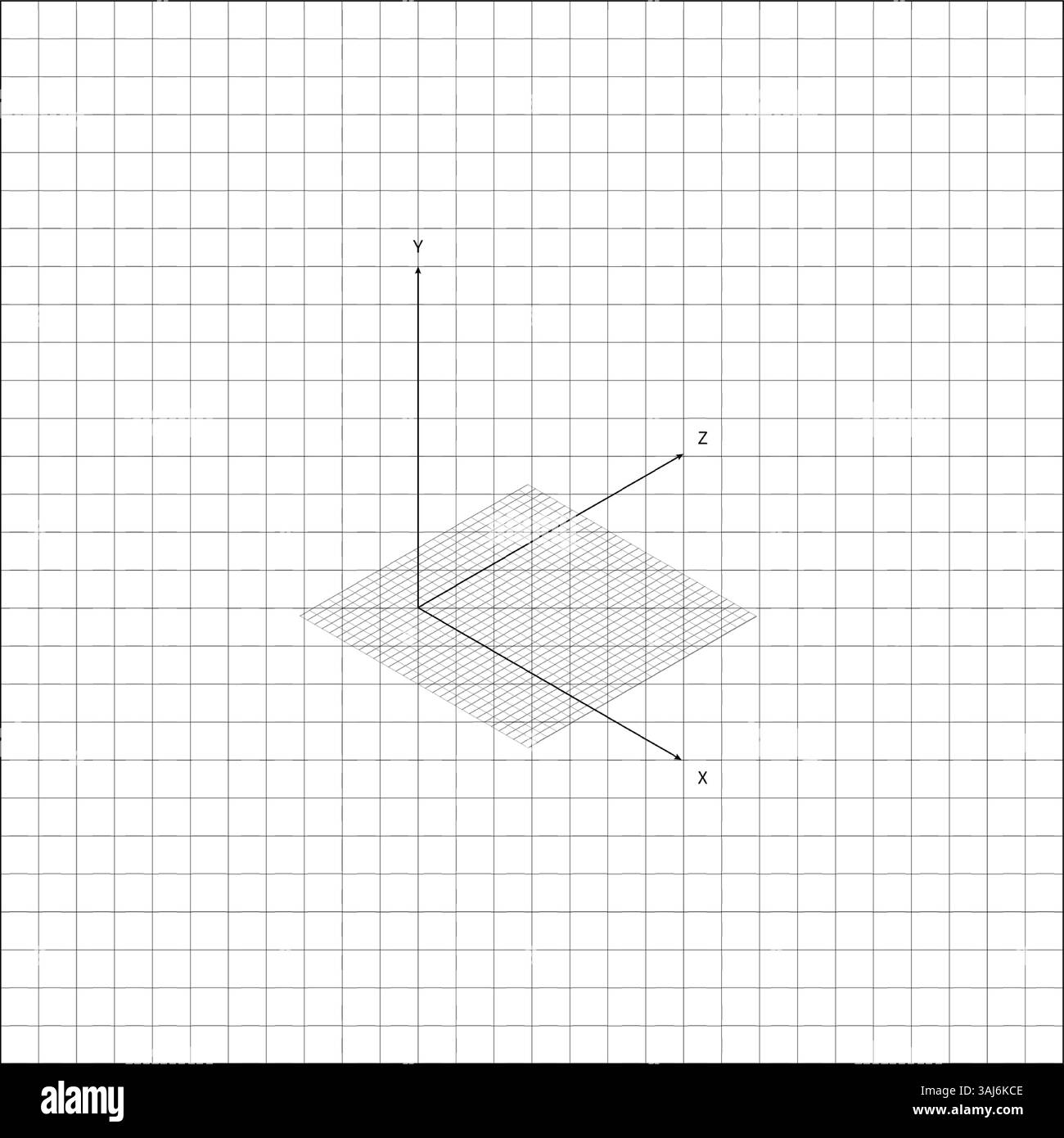 3d Grid X Y Z Stock Vector Images Alamy