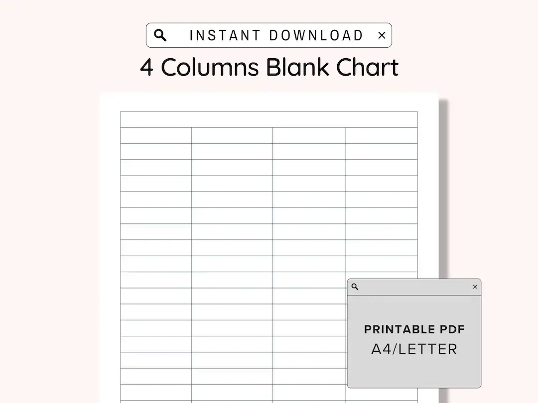 4 Blank Columns Chart Text Input Print And Write Printable Digital Download Blank Column Template Printable Columns Columns W Title PDF Etsy 4 Blank Columns Chart Text Input Print And Write Printable Digital Download Blank Column Template Printable Columns Columns W Title PDF Etsy