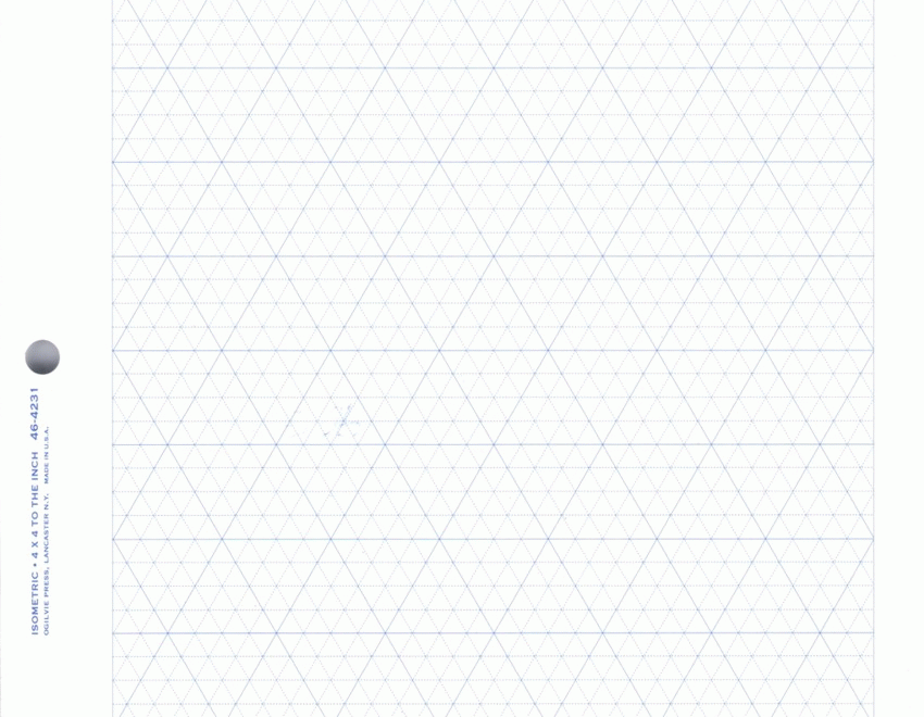 464231 K E Isometric 60 4x4 Grid Graph Paper