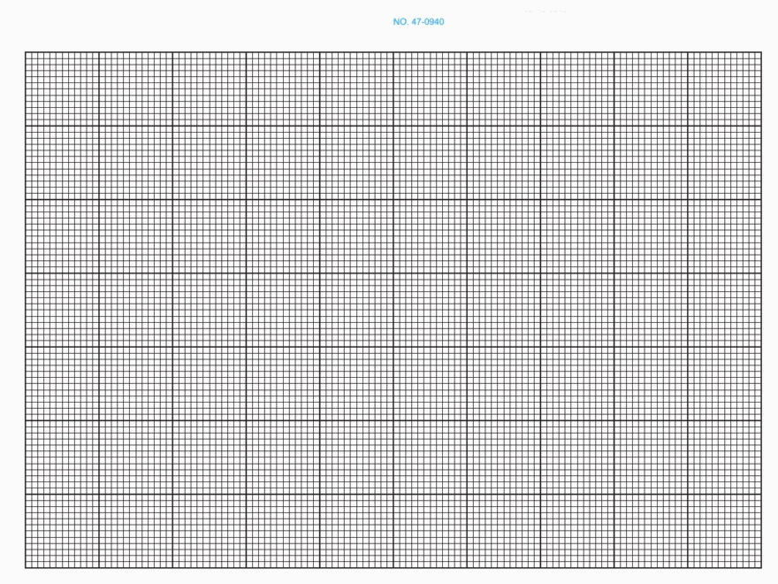 470940 K E Green 12 X 12 Grid Bond Graph Paper Size 11 X 16 1 2