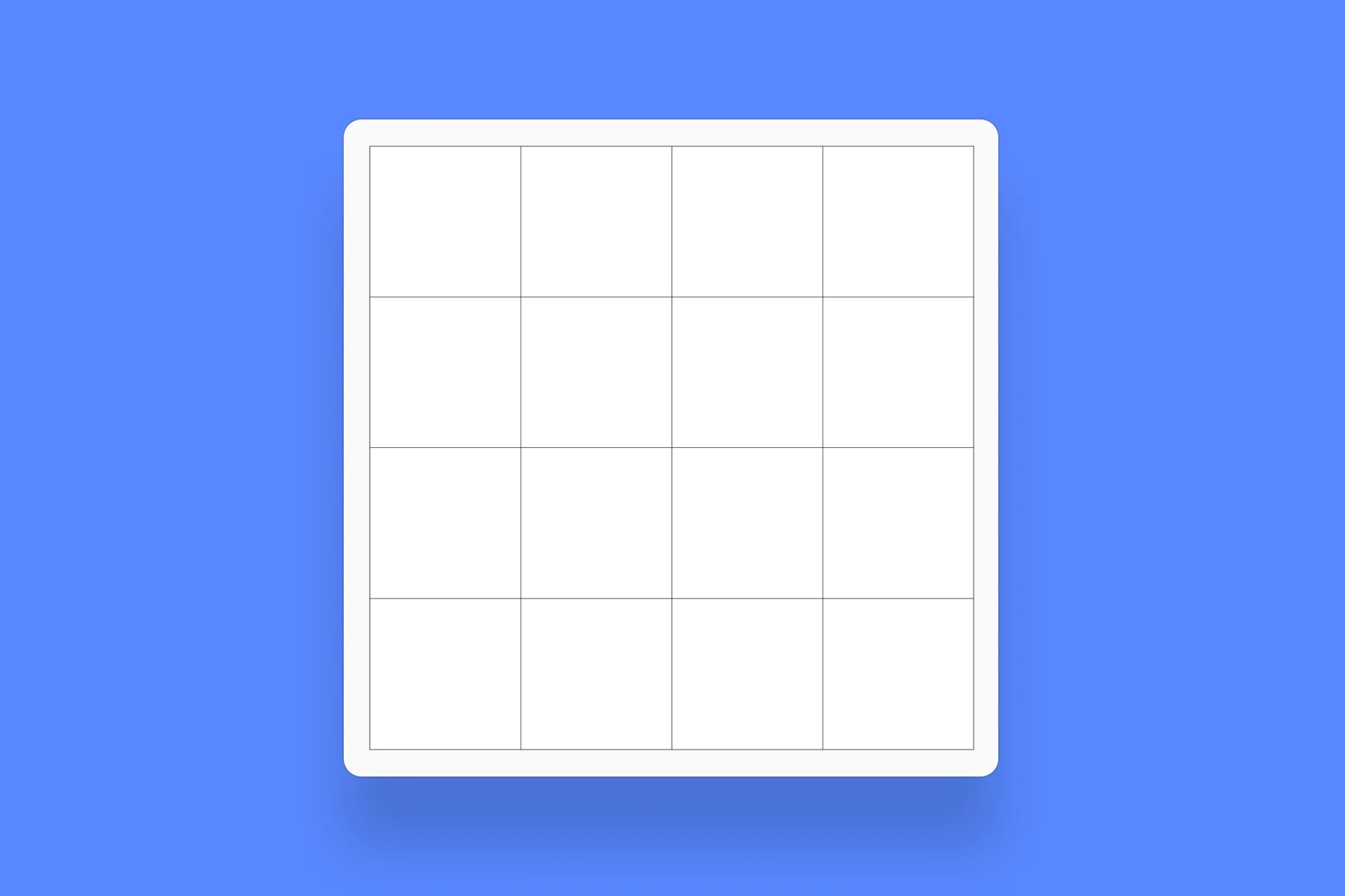 4x4 Grid Template Mural