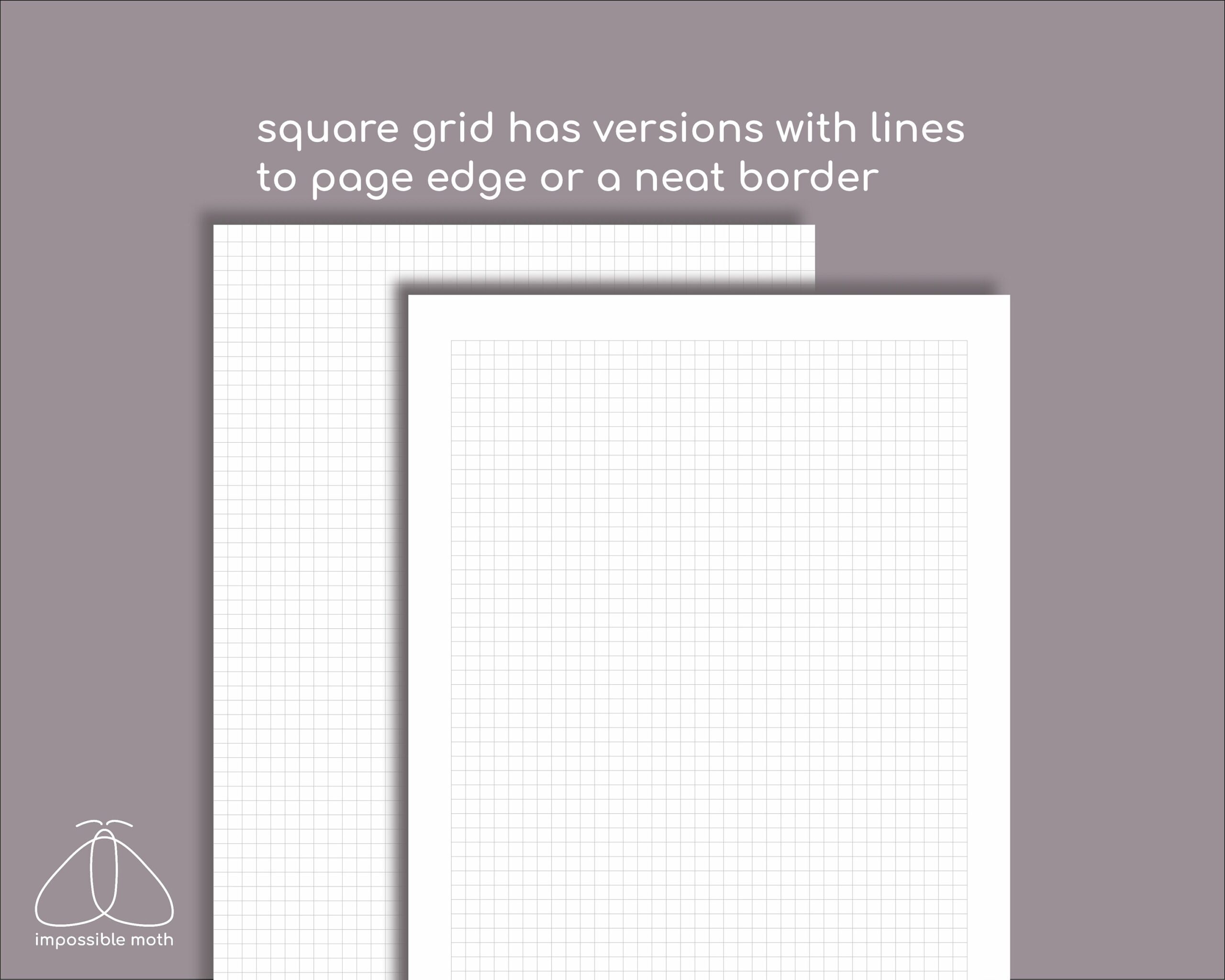 5mm Square And Dot Grid And Ruled Printable Paper A4 And US Letter Etsy