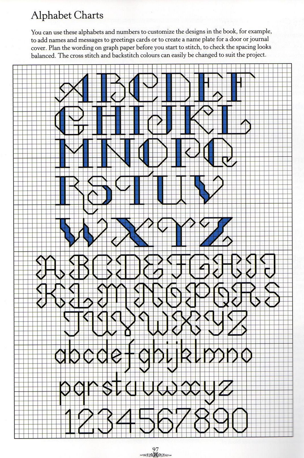 Cross Stitch Alphabet Letters On Graph Paper