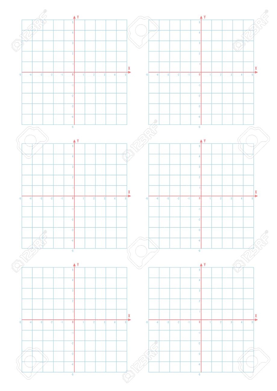A Set Of Cartesian Coordinate Systems On Blue Graph Paper With Coordinate Axis Illustration A4 Sheet Royalty Free SVG Cliparts Vectors And Stock Illustration Image 104984049 