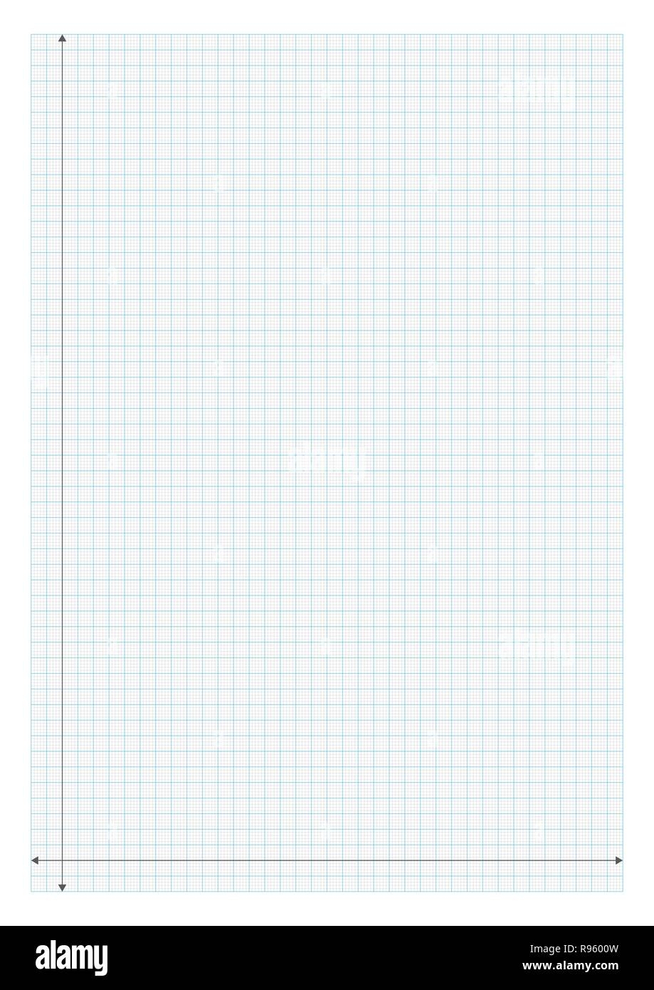 A4 Size Graph Paper X And Y Axis Stock Vector Image Art Alamy