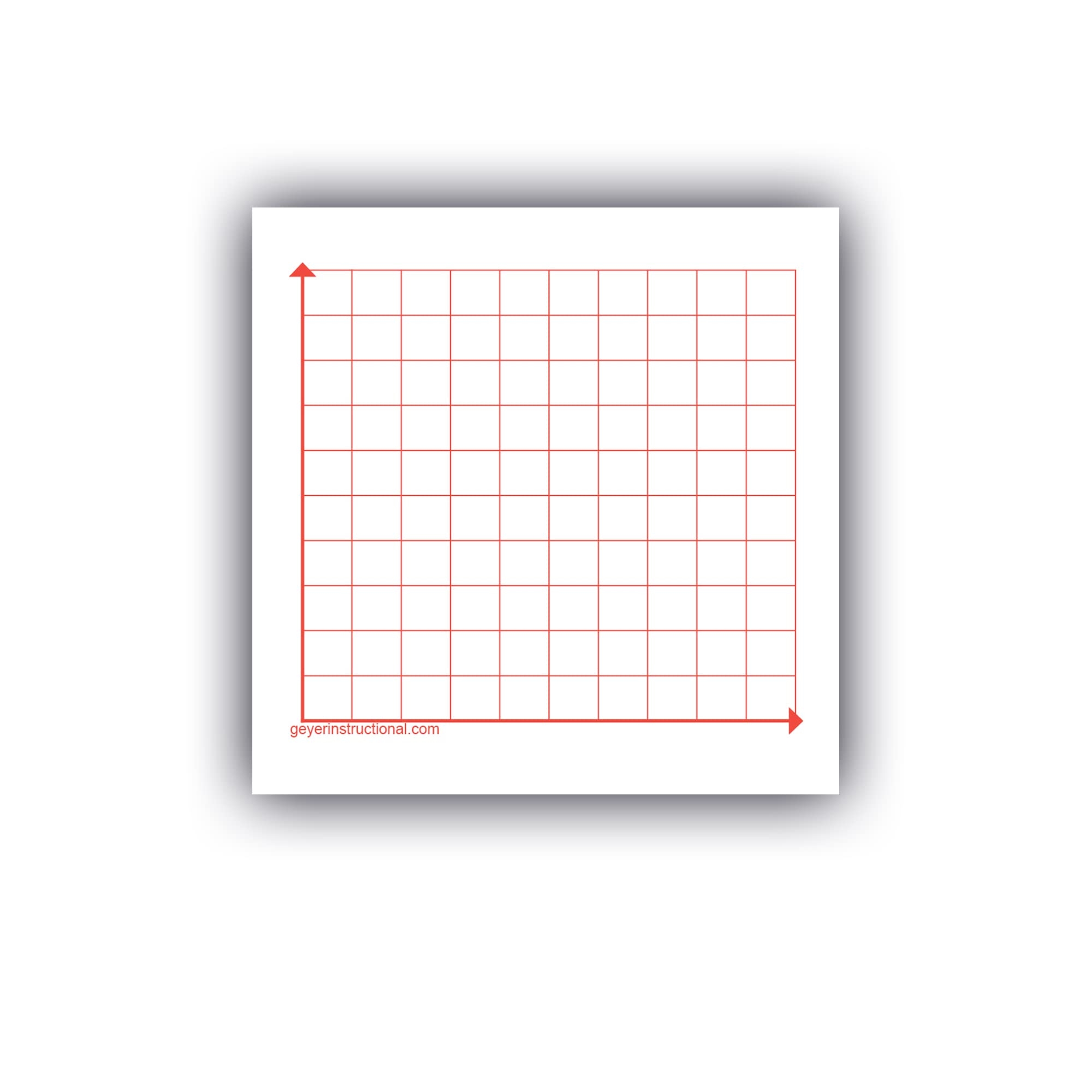Blank Graph Paper 10x10