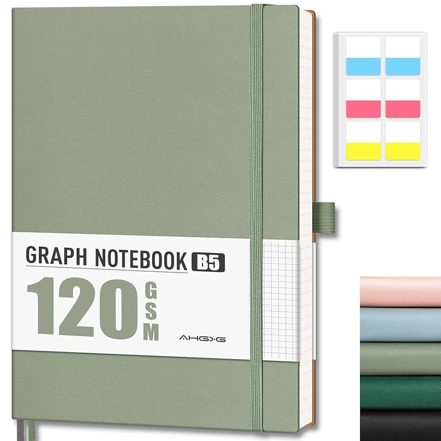 Graphing Note Book Page Green