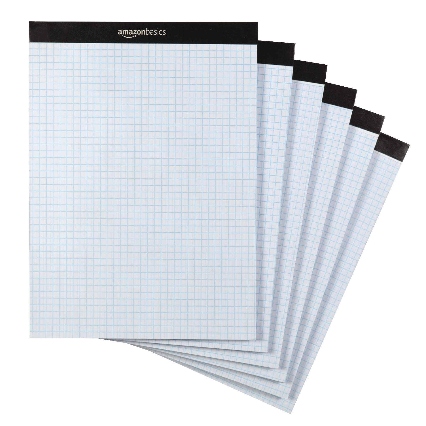 Amazon Amazon Basics Quad Ruled Graph Paper Pad 600 Sheets 6 Pack Of 100 Sheets White Letter Size 8 5 X 11 inch Office Products