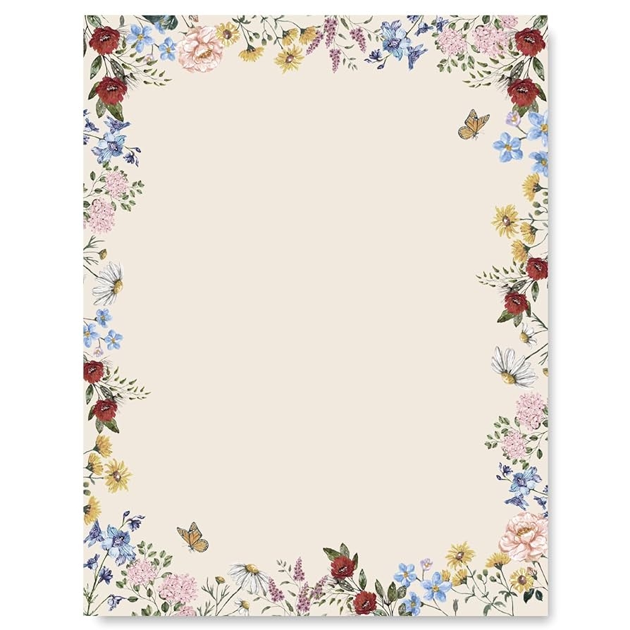 Amazon AnyDesign 80 Sheet Floral Letter Paper Vintage Wildflower Design 8 5 X 11 Inch White Paper Writing Paper Retro Style Office Products Amazon AnyDesign 80 Sheet Floral Letter Paper Vintage Wildflower Design 8 5 X 11 Inch White Paper Writing Paper Retro Style Office Products