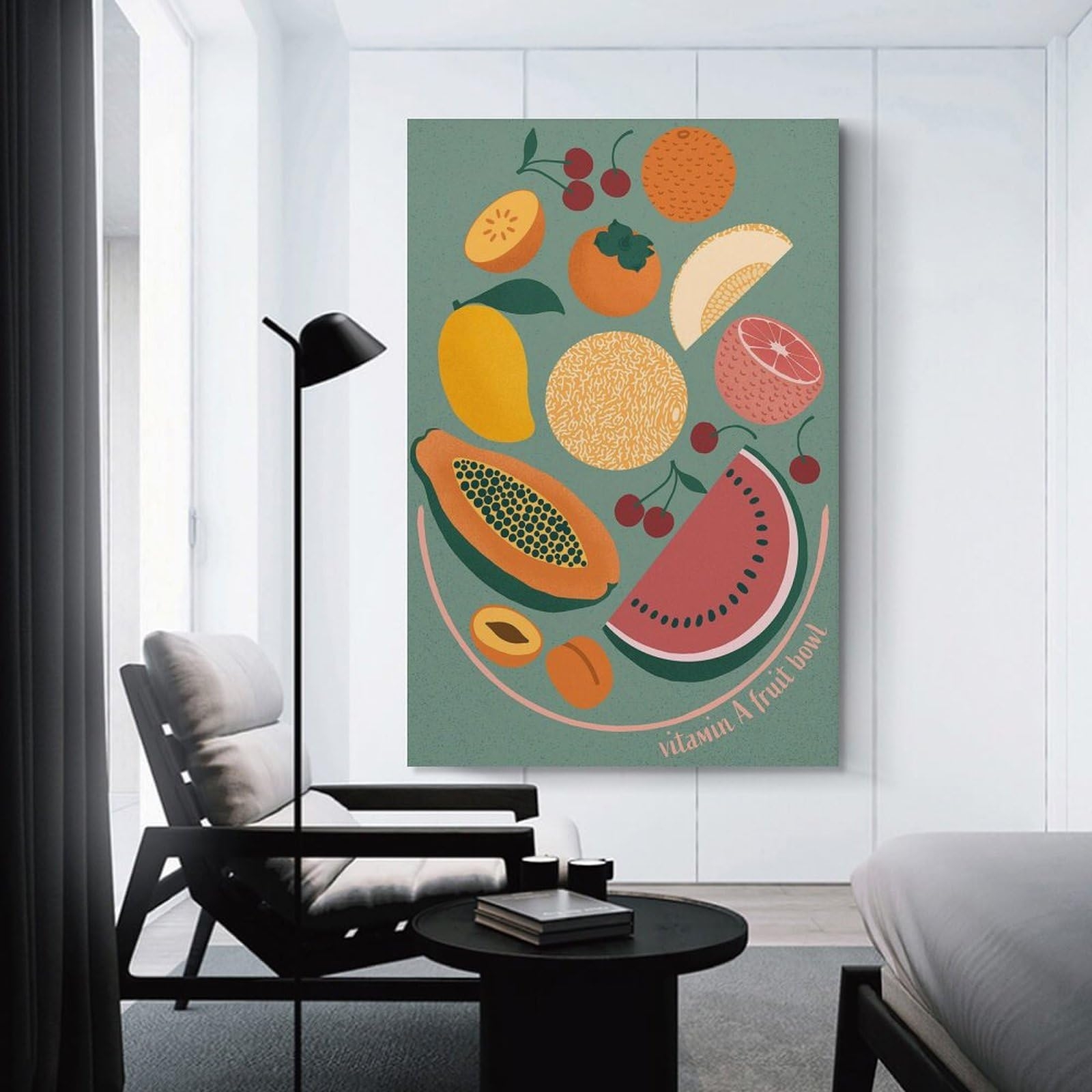 Amazon Colorful Fruit Poster Healthy Vibrant Wall Art Plant based Illustration Vitamin A Sources Kitchen D cor Nutrition Printable Graphic For Home School Office Decor Unframe 24x36inch 60x90cm Office Products