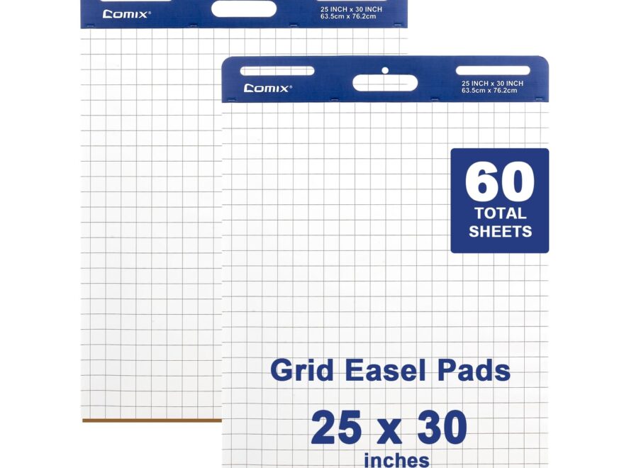 Amazon Comix Grid Sticky Easel Pad 25 X 30 Inches Flip Chart Paper For Teachers Large Self Stick Pads For Office School 30 Sheets Pad 2 Pads Pack Arts Crafts Sewing