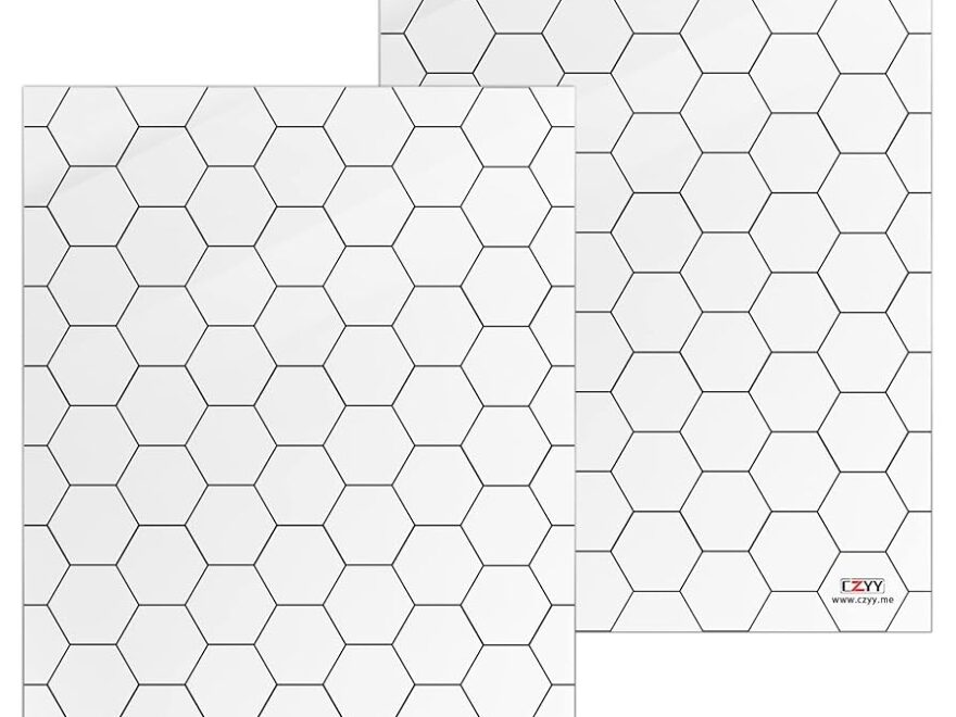 Amazon CZYY Acrylic Game Mat 1 Hex Grid Overlay Set Of 2 7 x9 Battle Map Board Clear Durable Great For Dungeons And Dragons Pathfinder And Other Tabletop RPG Arts