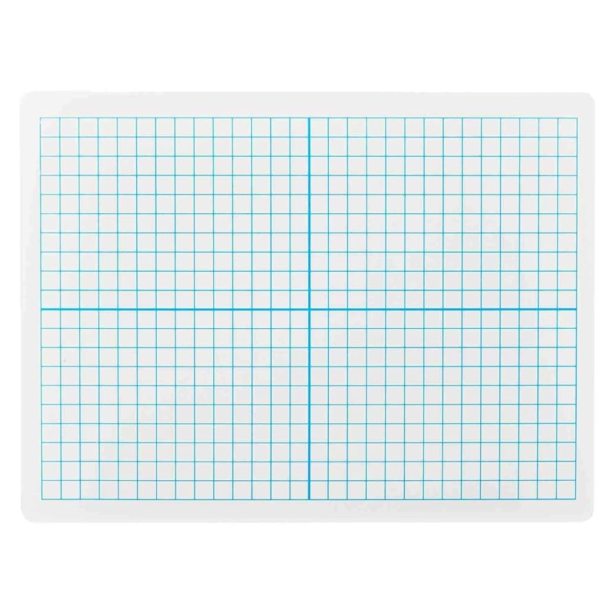 Amazon Dry Erase Lapboards With Grid Lines Pack Of 1 Graph Whiteboard 9x12 Student Single Sided Improve Children s Classroom Learning With Portable White Boards Office Products