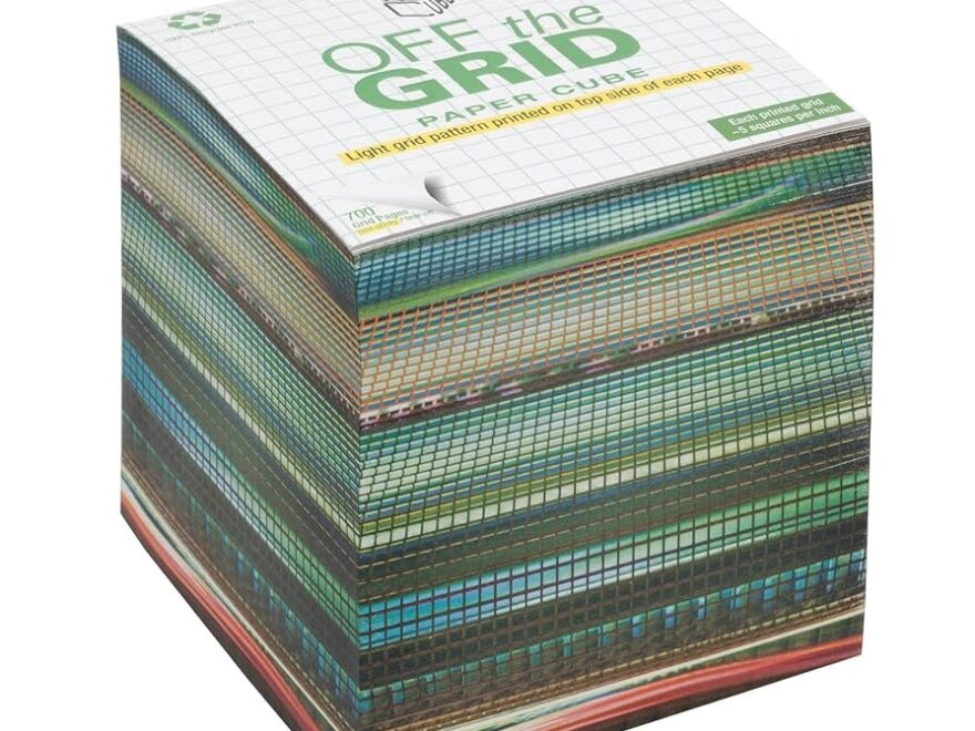 Amazon EARTHCUBE Off The Grid Design Graph Paper Note Cube Not Sticky 3 5 Inches Made In USA Paper US Or CAN 100 Recycled 700 Tear off Pages Not Loose Green Grid On