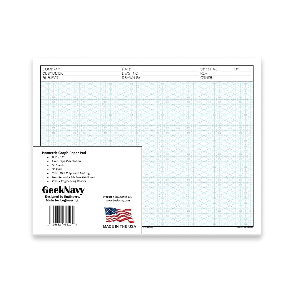 Small Grid 3d Graph Paper