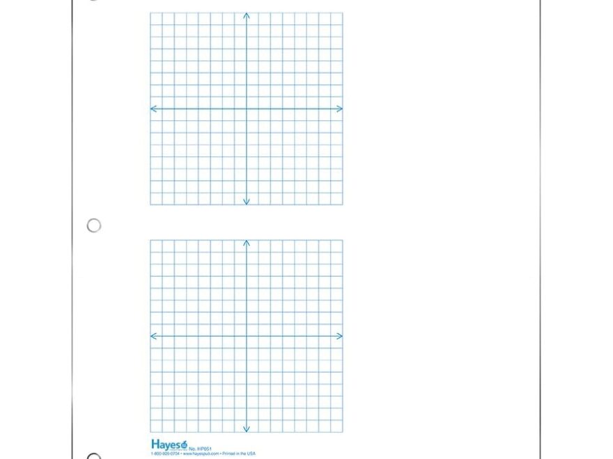Amazon Geyer Instructional Products 2 Grid Coordinate Plane Graph Paper 1 4 Squares And Accentuated Axes With Arrows Right Half Blank Double Sided Blue Lined 500 Sheet Ream Three Hole Punched Office Products