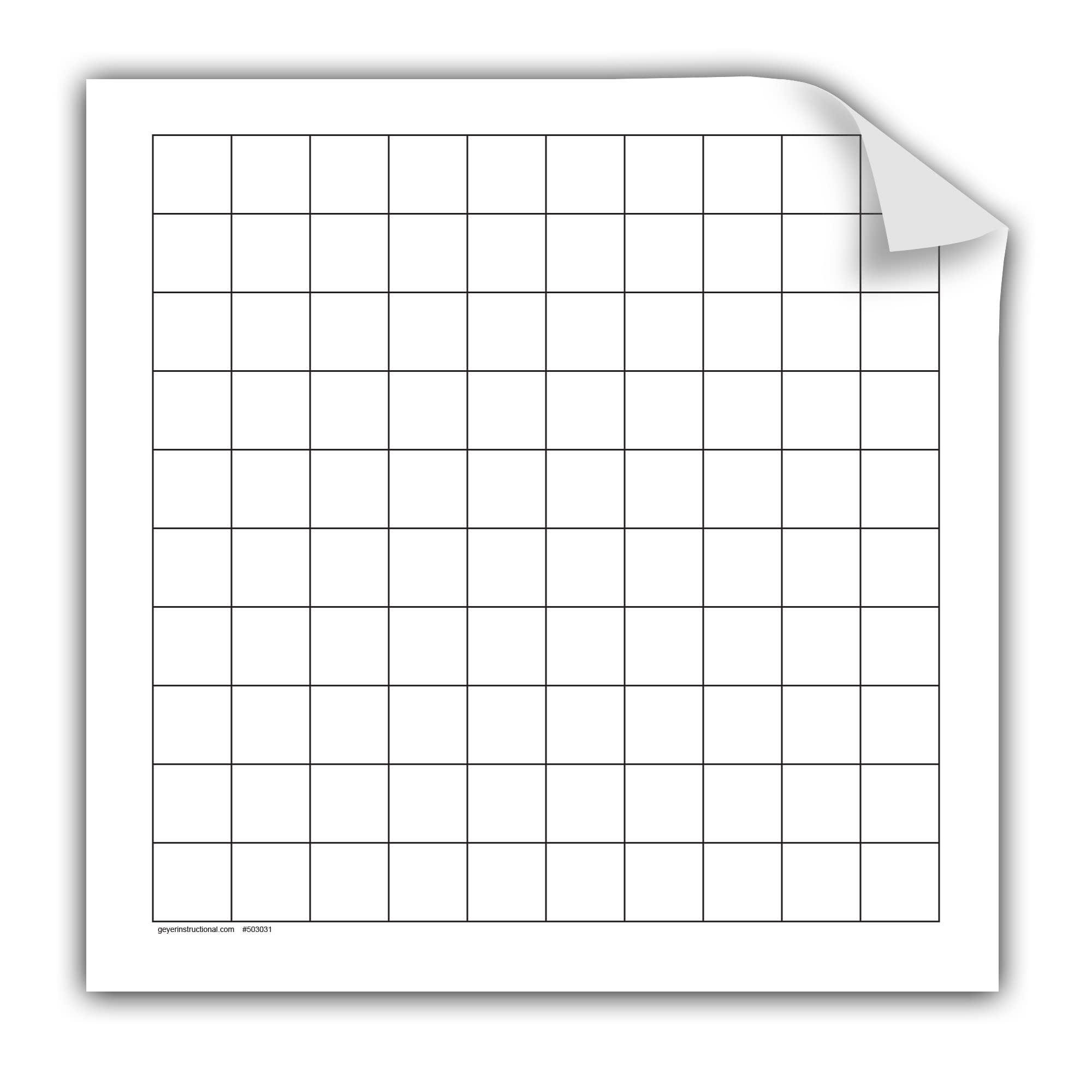 Amazon Geyer Instructional Products 503031 10x10 Squares Static Cling Graph Office Products