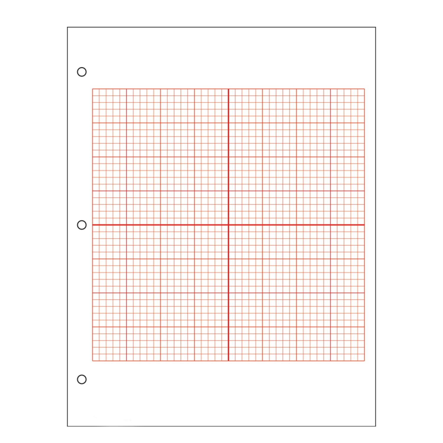 Amazon Geyer Instructional Products Axis Graph Paper 4 Quadrant Grid With 3 16 Squares Accentuated Axes Double Sided Red Lined 500 Sheet Ream Three Hole Punched Office Products