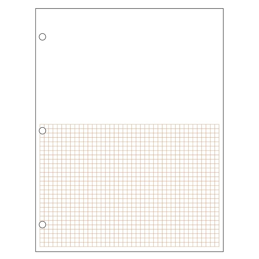 Amazon Geyer Instructional Products Metric Graph Paper Lower Half 1 2 Cm Squares Upper Half Blank Double Sided Red Lined 500 Sheet Ream Three Hole Punched Office Products