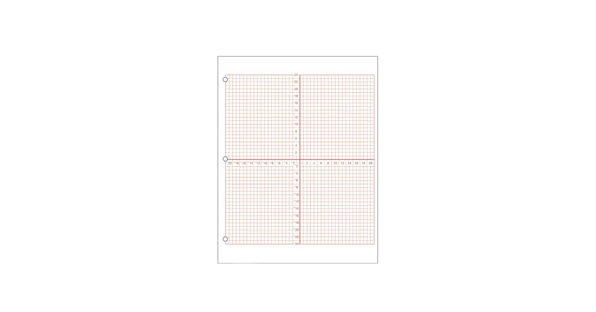 Amazon Geyer Instructional Products Numbered Axis Graph Paper 4 Quadrant Grid With 3 16 Squares Accentuated Axes Double Sided Red Lined 500 Sheet Ream Three Hole Punched Office Products