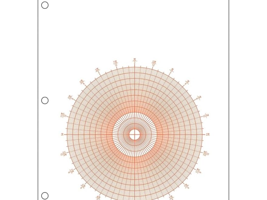 Amazon Geyer Instructional Products Polar Graph Paper With Radians 1 Circle Graph With 1 4 Spacing Graduated Every 1 And Accentuated Every 5 Double Sided 500 Sheet Ream Three Hole Punched Office Products