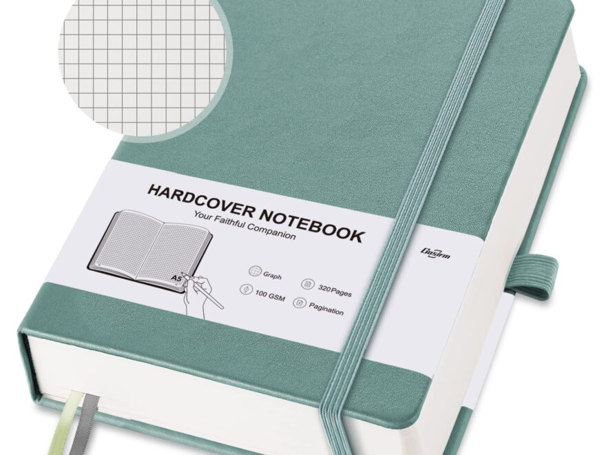 Amazon Graph Paper Notebook Squared Grid Journal Notebook Graphing Paper 320 Numbered Pages 5 75 X 8 38 Inches Thick Journals For Study And Notes Men And Women Hard Cover Leather Green Office Products