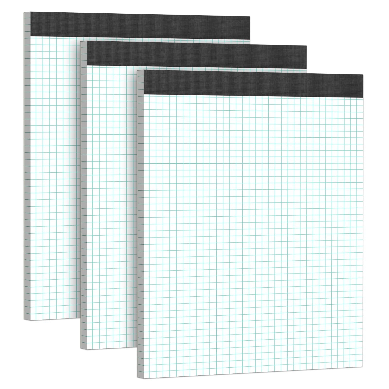 Amazon Graph Paper Pad 3 Pack White Graph Pads 8 5 X 11 Letter Size 4x4 Quad Grid Paper With Blue Quad Rule 8 5 X 11 Math Graph Paper For School Square