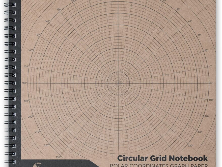 Amazon Koala Tools Circular Grid Sketchbook With Polar Coordinate Graph Paper Polar Grid For Circular Designs Mandala And Geometric Patterns 8 5 X 8 5 Inches 60 Pages Pack Of 1 Office Products