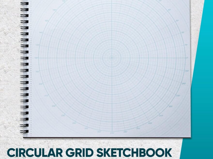 Amazon Koala Tools Circular Grid Sketchbook With Polar Coordinate Graph Paper Polar Grid For Circular Designs Mandala And Geometric Patterns 8 5 X 8 5 Inches 60 Pages Pack Of 1 Office Products