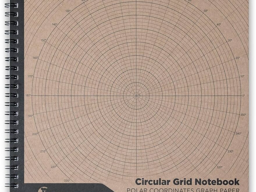 Amazon Koala Tools Circular Grid Sketchbook With Polar Coordinate Graph Paper Polar Grid For Circular Designs Mandala And Geometric Patterns 8 5 X 8 5 Inches 60 Pages Pack Of 1 Office Products