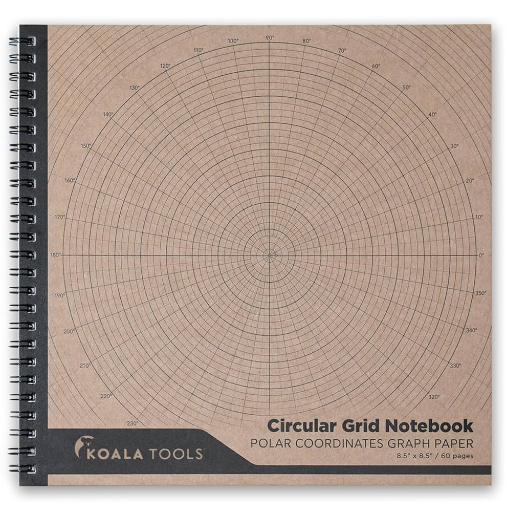 Amazon Koala Tools Circular Grid Sketchbook With Polar Coordinate Graph Paper Polar Grid For Circular Designs Mandala And Geometric Patterns 8 5 X 8 5 Inches 60 Pages Pack Of 1 Office Products Amazon Koala Tools Circular Grid Sketchbook With Polar Coordinate Graph Paper Polar Grid For Circular Designs Mandala And Geometric Patterns 8 5 X 8 5 Inches 60 Pages Pack Of 1 Office Products