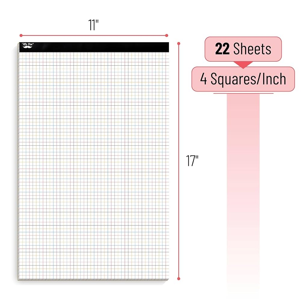 Amazon Mr Pen Graph Paper 22 Sheets 17 x11 4x4 4 Squares Per Inch Colored Lined Graphing Paper Grid Paper Graph Paper Pad 1 4 Graph Paper 1 4 Inch Grid Drafting Paper Large Amazon Mr Pen Graph Paper 22 Sheets 17 x11 4x4 4 Squares Per Inch Colored Lined Graphing Paper Grid Paper Graph Paper Pad 1 4 Graph Paper 1 4 Inch Grid Drafting Paper Large