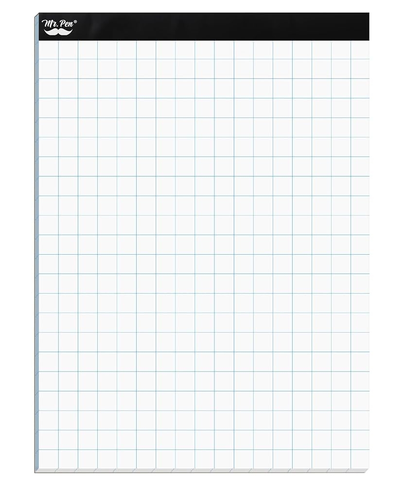 Amazon Mr Pen Graph Paper 2x2 2 Squares Per Inch 8 5 x11 55 Sheets Grid Paper Graphing Paper Graph Paper Pad Math Graph Paper Grid Paper Pad 1 2 Inch Graph Paper Square
